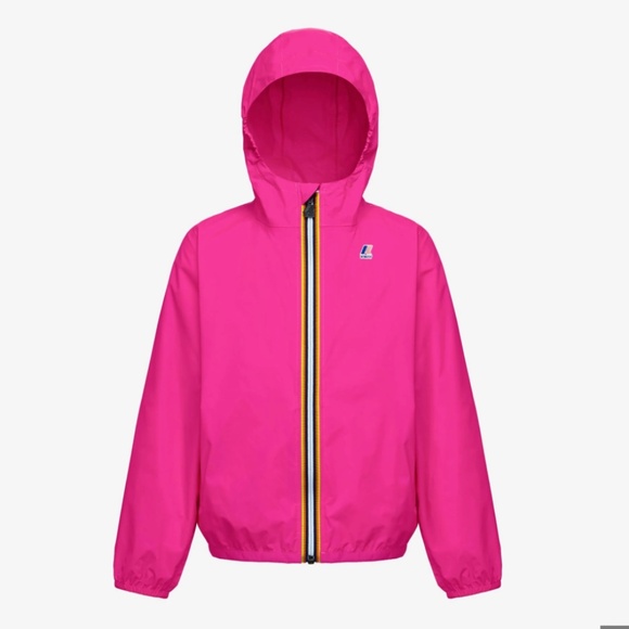 K Way Intense Pink Packable Windbreaker Size 10 - Picture 1 of 8